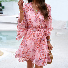 Load image into Gallery viewer, Women&#39;s Dress Spring and Summer Elegant Printed Lace Dress