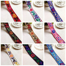 Load image into Gallery viewer, Ethnic Wind Multicolor Cotton Embroidery Flower Lace Accessories Ribbon Curtain Clothing Fabric Hand-made Decorative Materials