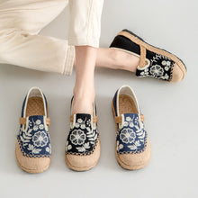 Load image into Gallery viewer, Casual One-pedal Women&#39;s Shoes, The Original Craft Embroidered Light-mouth Single Shoes