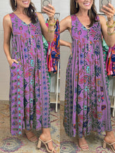 Load image into Gallery viewer, Summer New Women&#39;s Retro Print Loose Sleeveless jumpsuit