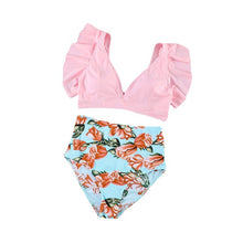 Load image into Gallery viewer, New Bikini Swimwear Sexy Ruffle Edge High Waist Split Swimwear
