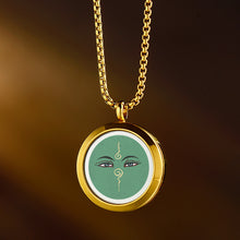 Load image into Gallery viewer, Tangka Gawu Box Zalam Tangka Prajna Eye Wealth God Eye can be opened to hold things Zalam Pendant
