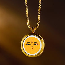 Load image into Gallery viewer, Tangka Gawu Box Zalam Tangka Prajna Eye Wealth God Eye can be opened to hold things Zalam Pendant
