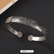 Load image into Gallery viewer, Handmade Miao Silver Old Bracelet Female Ethnic Style Retro Court Chinese Sculpture Ancient Silver Bracelet Personality Exotic Bracelet