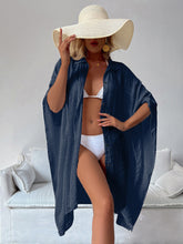 Load image into Gallery viewer, New Bamboo Knot Cotton Shirt Style Loose Beach Cardigan Vacation Sun Protection Suit Bikini Cover Up Shirt Swimsuit Over Cardigan