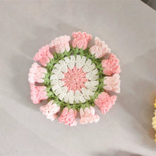 Load image into Gallery viewer, Hand Crocheted Wool Lily of The Valley Coaster Thermal Insulation Pad Small Bouquet for Girls Gifts