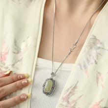 Load image into Gallery viewer, 925 Silver Retro New Jade Egg Surface Sachet Pendant Can Be Opened Pendant Necklace Light Luxury Versatile Premium