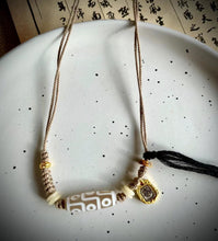 Load image into Gallery viewer, Original Ethnic Tibetan Style Natural Stone Nine-eyed Dzi Beads Zakiram Vajra Pestle Lucky Necklace Retro Compilation