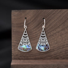 Load image into Gallery viewer, Sterling Silver Ethnic Style Earrings Openwork Pattern Fashion Shell Earrings Vintage Tibetan Style