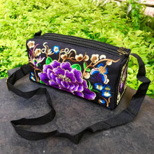 Load image into Gallery viewer, Ethnic Style Classic Embroidery Bag, Three-layer Zipper Bag, Cross-body Embroidery Small Bag