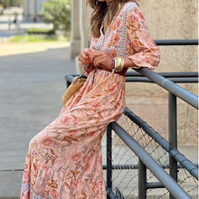 Load image into Gallery viewer, Autumn New Casual Style Bohemian Mid length Printed Dress