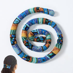 Bendable Headband Ethnic Style Wire Hair Rope Set High Ponytail Screw Lock Colorful Dirty Braid Long Hair Dreadlock
