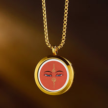 Load image into Gallery viewer, Tangka Gawu Box Zalam Tangka Prajna Eye Wealth God Eye can be opened to hold things Zalam Pendant