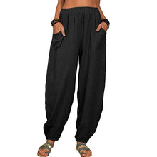 Load image into Gallery viewer, Casual Women Harem Pants Summer Female Cotton Linen Loose Wide Leg Long Pants Homewear LRFZ-922