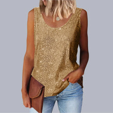 Load image into Gallery viewer, Women&#39;s Loose-Fit Round Neck Vest Polyester Fiber Metal Patch Decorative Women&#39;s Sweater