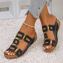 Load image into Gallery viewer, Large Size Roman Style Women's Sandals Open Toe Beach Slippers Summer Wedges Comfortable Outdoor Slip-On Shoes for Women