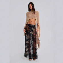Load image into Gallery viewer, JadedLondon Gold Knitted Hollow out One Piece Top Hanging Neck Shoulder Multi-Way Holiday Style Strap Vest Polyester Fiber