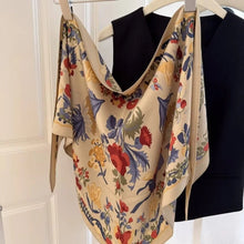 Load image into Gallery viewer, New Multi-functional Floral Triangle Scarf Matching Pants Silk Satin Waist Belt Women's Necktie Summer