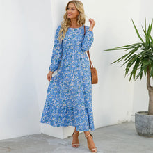 Load image into Gallery viewer, Women Maxi Dresses Sping Autumn Bohemian Casual Full Sleeve High Waist Beach Woman Chiffon Dresses Floral Vestidoes Long Dress