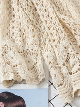 Load image into Gallery viewer, Open Lace Cardigan Crocheted Hollow Out Shrug Female Casual White Flower Floral Open Stitch Women Sweater Loose Knitted Outwear