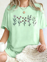 Load image into Gallery viewer, All Kinds Of Beautiful Flowers Printed T-Shirt Women Cotton Loose T Shirts All-Match Summer Clothing Comfortable Y2K Streetwear