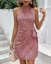 Load image into Gallery viewer, Solid Colored Polka Dot Mini Dresses Women's Camisole Sleeveless Lace Up Dress Summer Vacation Party Dress Robe
