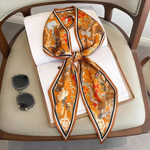 Load image into Gallery viewer, New Long Silk Scarf Women Luxury Paisley Print Headband Soft Satin Scarves Hands Bag Ribbon Foulard Hijab Neckerchief Headband