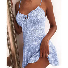 Load image into Gallery viewer, Floral Print A Line Mini Dresses Sexy Lady Dating Camisole Strapless Backless Dress Boho Solid Beach Clothing