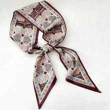 Load image into Gallery viewer, New Long Silk Scarf Women Luxury Paisley Print Headband Soft Satin Scarves Hands Bag Ribbon Foulard Hijab Neckerchief Headband