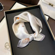 Load image into Gallery viewer, 2025 New 100% Pure Silk Scarf Women Neck Hair Foulard Bandana Square Small Headband Hijab Print Poncho Scarves Pashmina