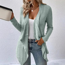 Load image into Gallery viewer, Autumn/Winter New Women's Cardigan Top Solid Color Casual Fashionable Loose Long Sleeve Knitted Sweater Jacket