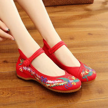 Load image into Gallery viewer, Sapatos Femininas Women Fashion Sweet Light Weight Embroidery Buckle Strap Flat Shoes Lady Casual Dance Shoes Ga296