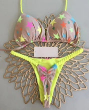 Load image into Gallery viewer, New Women&#39;s Bikini Split Print Swimwear Fashion G-string Beach Holiday