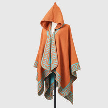 Load image into Gallery viewer, New Fine Ladies' Shawl Scarf with Geometric Pattern Borders Hooded Wrap Shawl Autumn Winter outdoor Travel Stylish Women