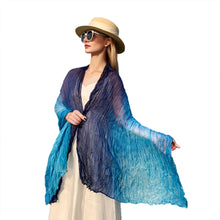 Load image into Gallery viewer, Women's Gradient Color Linen Scarf for Travel Fashionable Versatile Casual Windproof Sand Proof Headscarf Women's Shawl