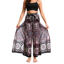 Load image into Gallery viewer, Women's Boho Palazzo Pants Wide Leg Yoga Wrap Tie Up Waistband Beach Cover Up Trousers Rayon Soft Breathable Loose Pants