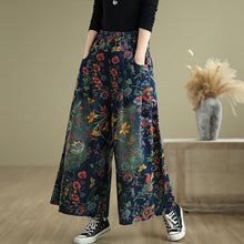 Load image into Gallery viewer, plus Size Denim Wide Leg Pants Women's Autumn Winter New Print Elastic Loose Slimming Casual Straight Cut Commute Sle High ...