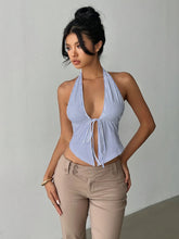 Load image into Gallery viewer, Fashionable Casual Women's Summer Striped Split Sexy Strap Vest Sleeveless Tank Top for Ladies Trendy And Comfortable