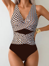 Load image into Gallery viewer, Sexy White Black Patchwork Swimwear Women Deep V Neck Cross Tummy Control One Piece Swimsuit Beach Bathing Suit Monokini 2026
