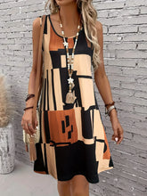 Load image into Gallery viewer, Spring&amp;Summer Women's Geometric Pattern Sleeveless Dress For Summer Vacation,dresses for women summer，Women Bohemia Midi Dresses