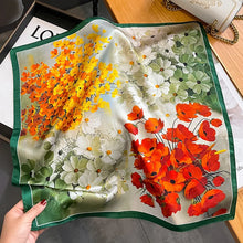 Load image into Gallery viewer, 2025 New 100% Pure Silk Scarf Women Neck Hair Foulard Bandana Square Small Headband Hijab Print Poncho Scarves Pashmina