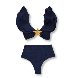 Two-Pieces Women Floral 2025 Push-Up Padded Bra Ruffles Bandage Bikini Set Swimsuit Swimwear Bathing Suit Beachwear Biquini