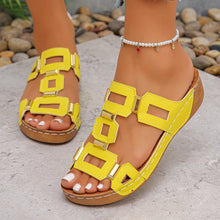 Load image into Gallery viewer, Large Size Roman Style Women's Sandals Open Toe Beach Slippers Summer Wedges Comfortable Outdoor Slip-On Shoes for Women