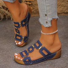 Load image into Gallery viewer, Large Size Roman Style Women's Sandals Open Toe Beach Slippers Summer Wedges Comfortable Outdoor Slip-On Shoes for Women
