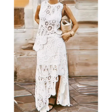 Load image into Gallery viewer, Knitted Irregular Top &amp; Skirts Set Woman 2025 Summer New Sexy Sleeveless Tank Top High Waist Skirts Elegant Chic Outfit