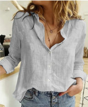 Load image into Gallery viewer, Fashion Women&#39;s Print Shirt Women&#39;s Long Sleeve Top Cotton Office 2024 Spring Summer Casual Loose Top Large 5XL