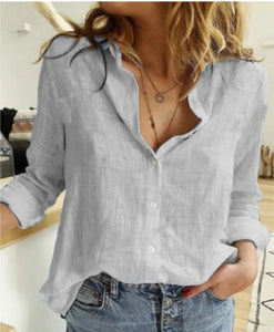 Fashion Women's Print Shirt Women's Long Sleeve Top Cotton Office 2024 Spring Summer Casual Loose Top Large 5XL