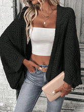 Load image into Gallery viewer, Polyester 100.00% Solid Color Camisole Knit Cardigan Elegant Front Open Bat Wing Sleeve Loose Cardigan for Women