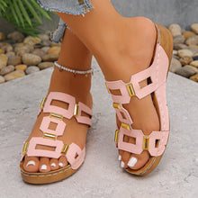 Load image into Gallery viewer, Large Size Roman Style Women's Sandals Open Toe Beach Slippers Summer Wedges Comfortable Outdoor Slip-On Shoes for Women