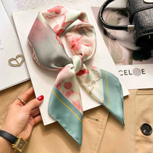 Load image into Gallery viewer, 70cm Leopard Print Silk Square Scarf for Women Satin Shawl Fashion Wraps Neckerchief Female Hair Bands Ribbon Headband Bandana